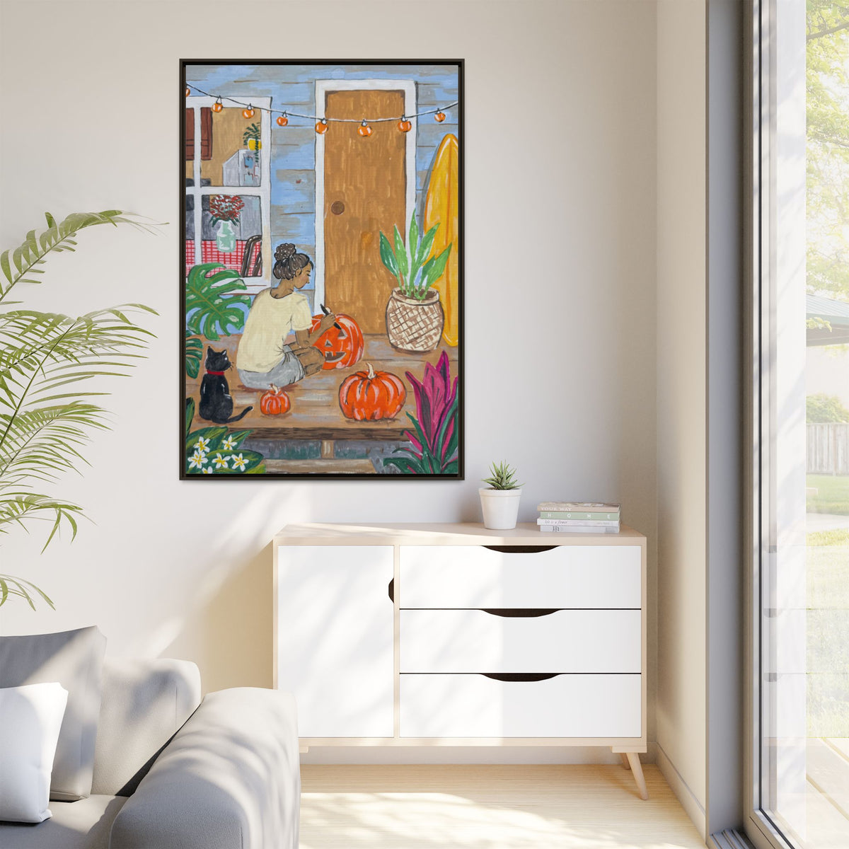 Pumpkin on the Lanai - Matte Canvas Print