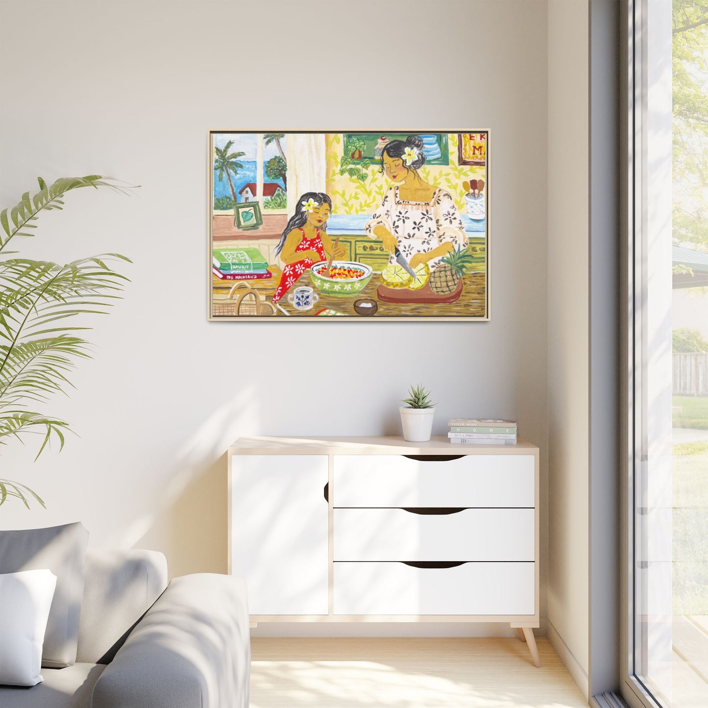 Aloha Sunday - Framed Canvas Print