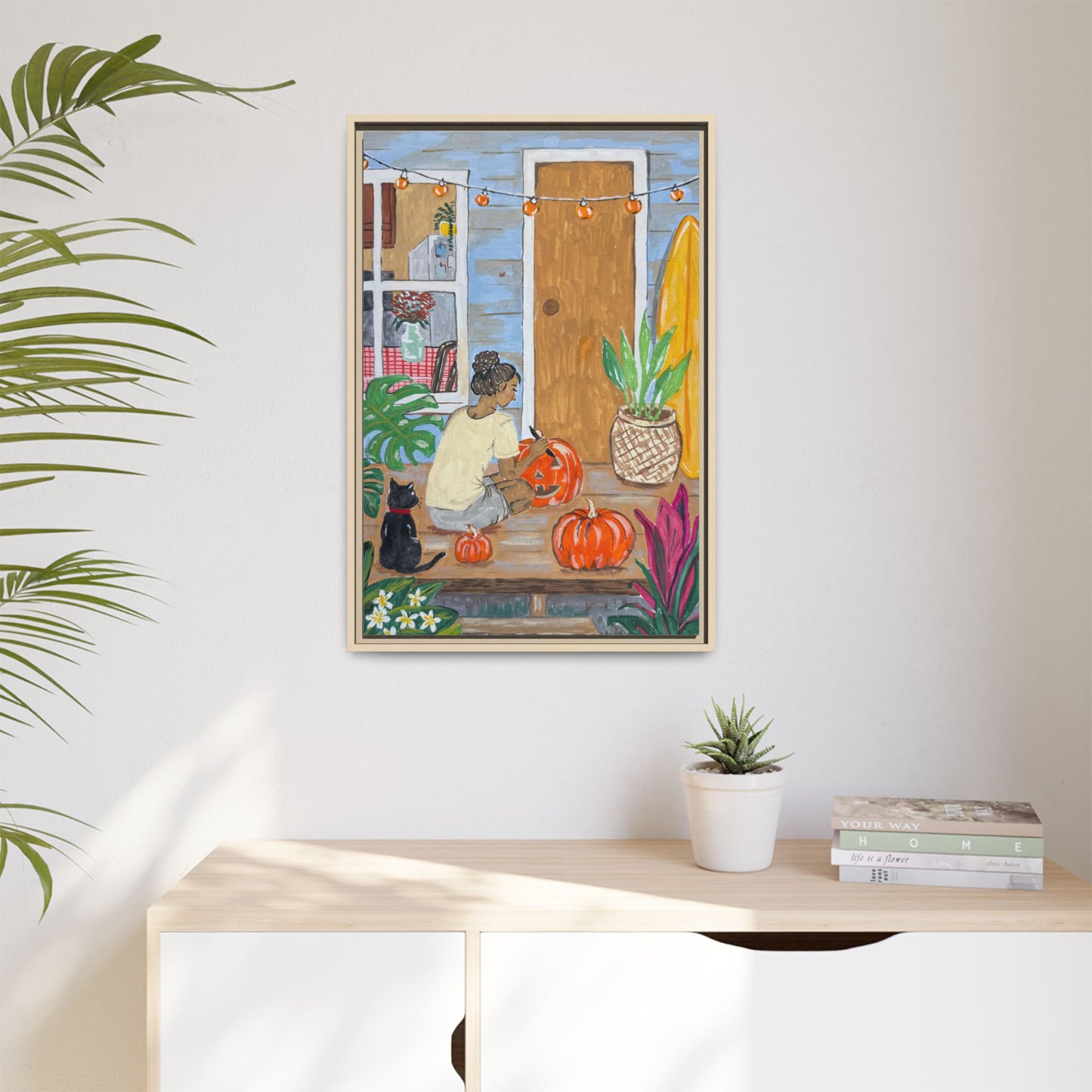 Pumpkin on the Lanai - Matte Canvas Print