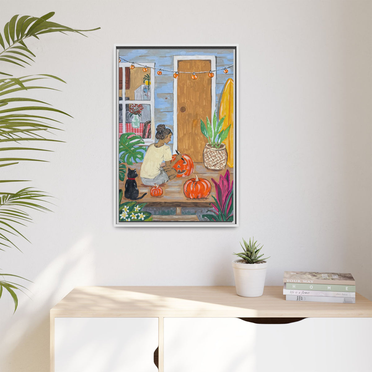 Pumpkin on the Lanai - Matte Canvas Print