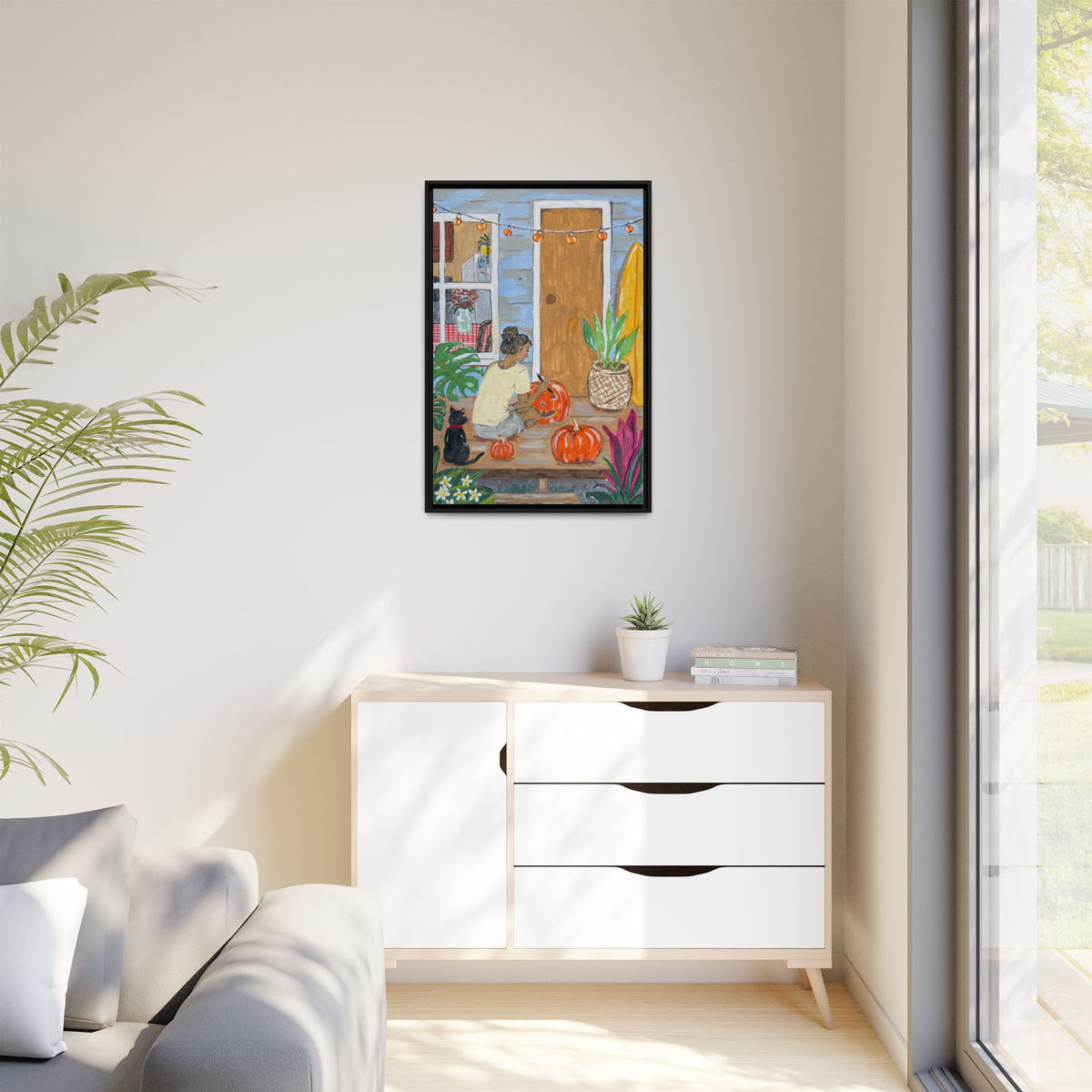 Pumpkin on the Lanai - Matte Canvas Print