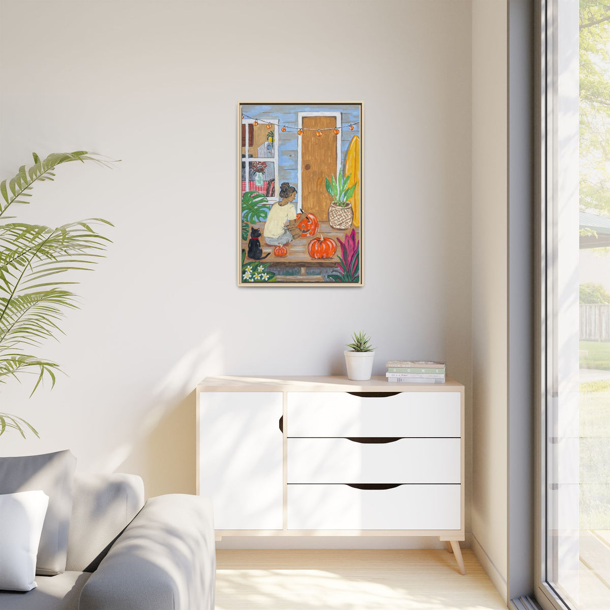 Pumpkin on the Lanai - Matte Canvas Print