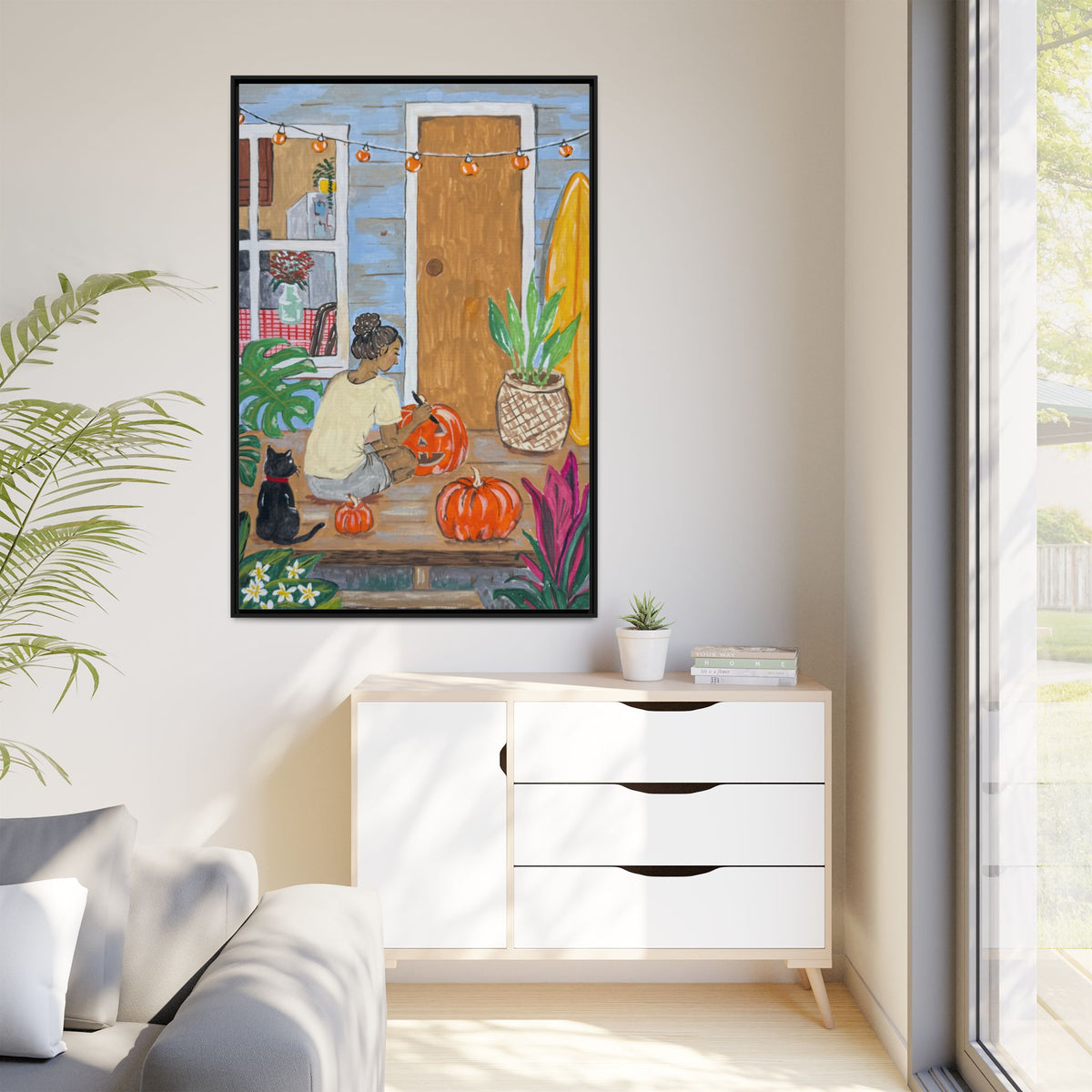 Pumpkin on the Lanai - Matte Canvas Print
