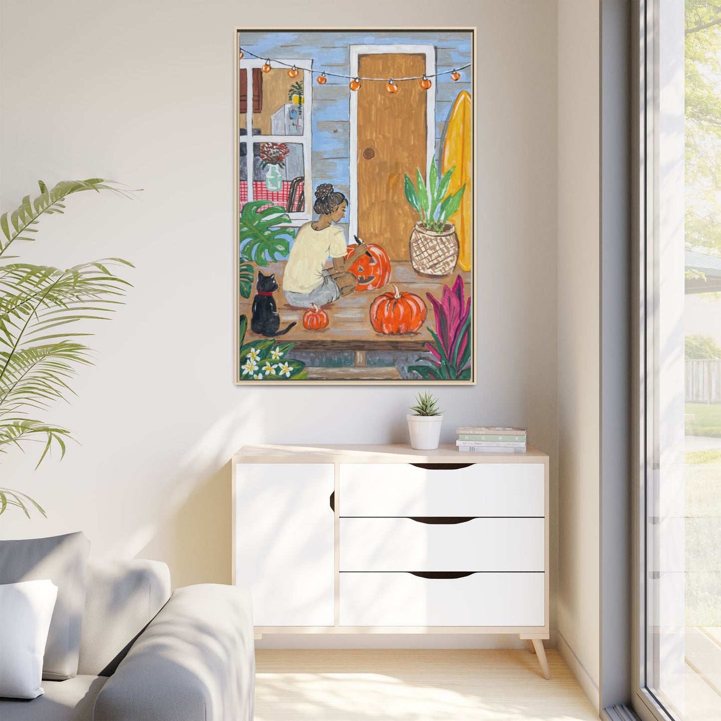 Pumpkin on the Lanai - Matte Canvas Print