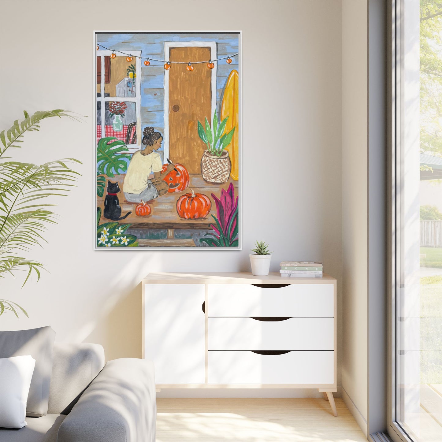 Pumpkin on the Lanai - Matte Canvas Print