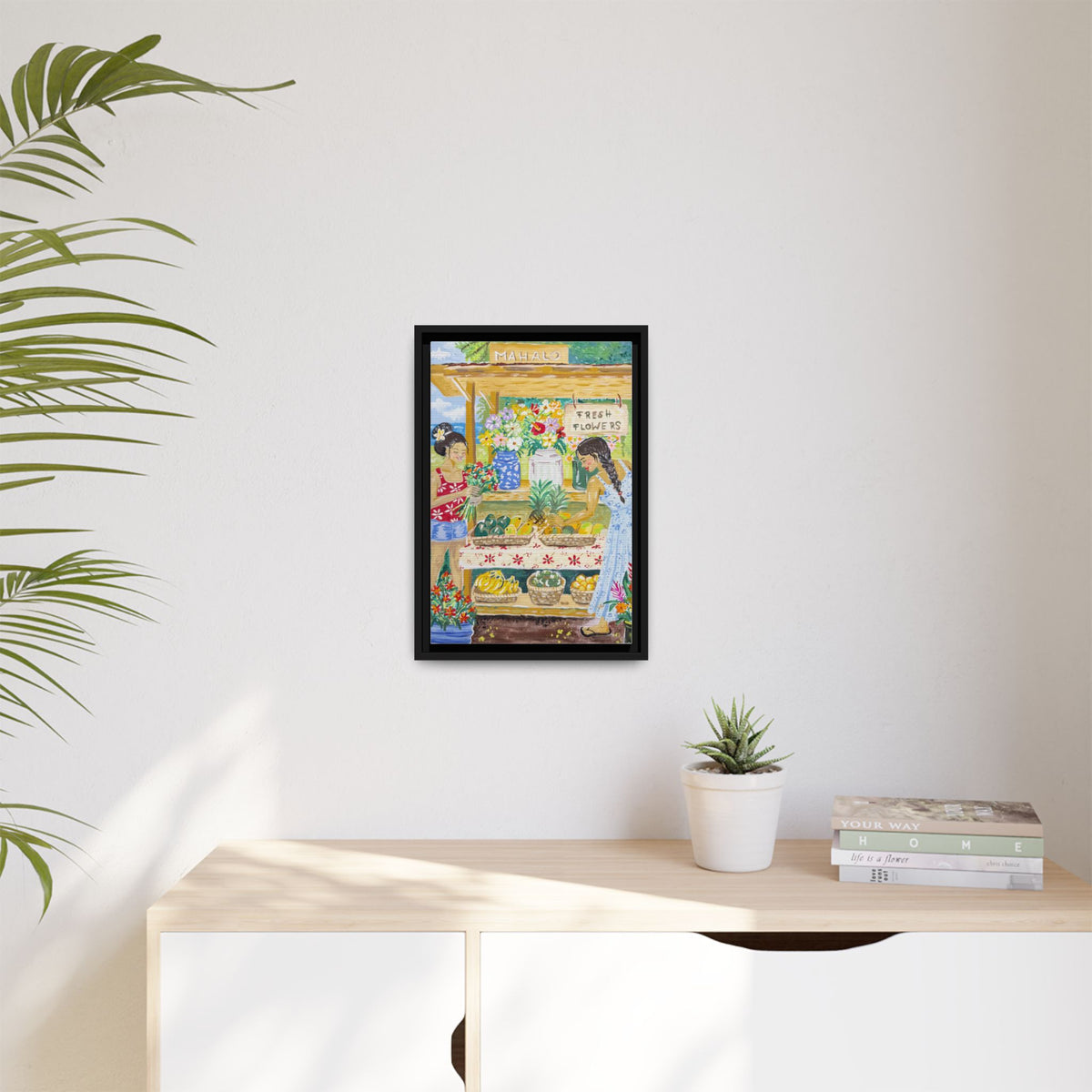Mahalo Farmstand - Framed Canvas Print
