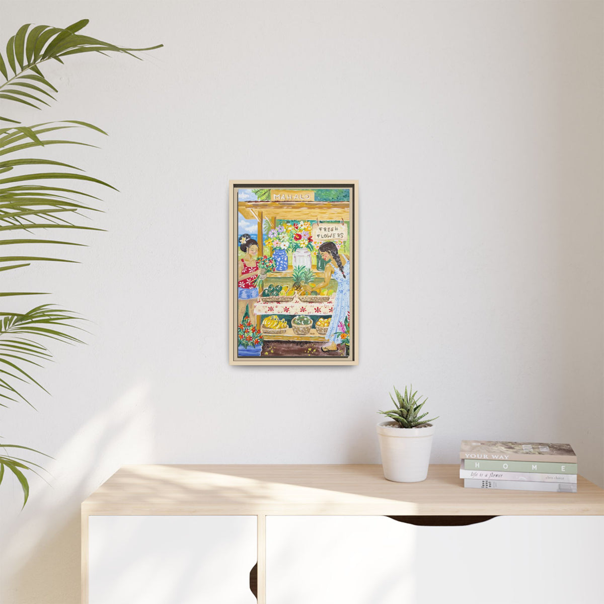 Mahalo Farmstand - Framed Canvas Print