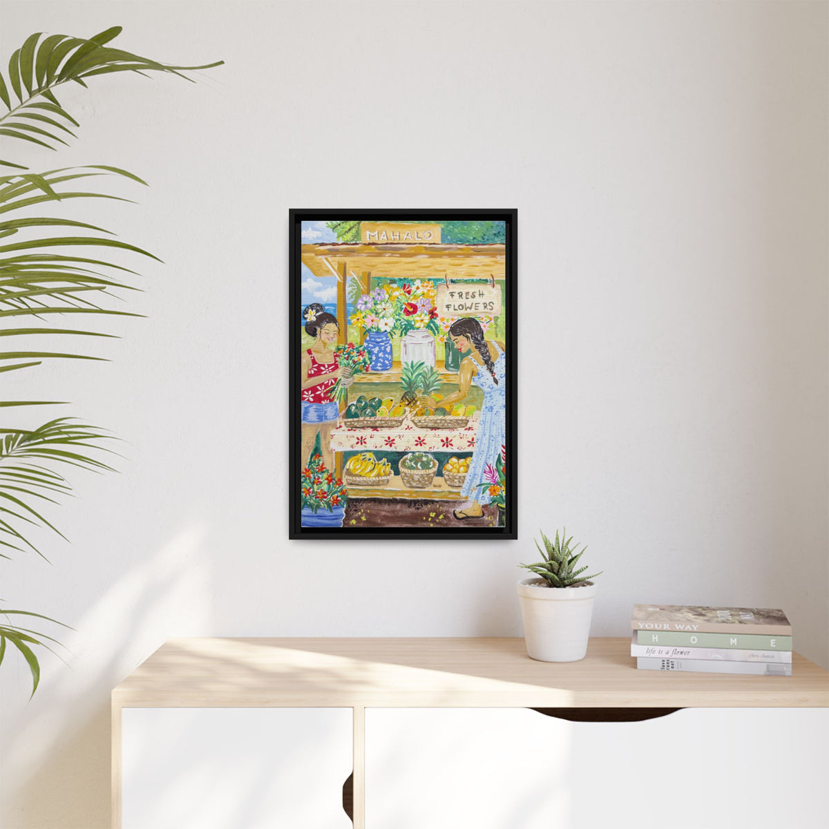 Mahalo Farmstand - Framed Canvas Print