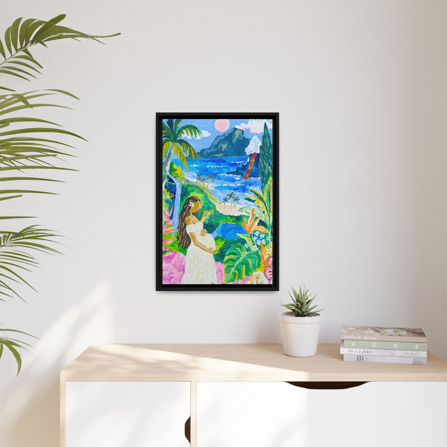 Babymoon in Big Island - Framed Canvas Print