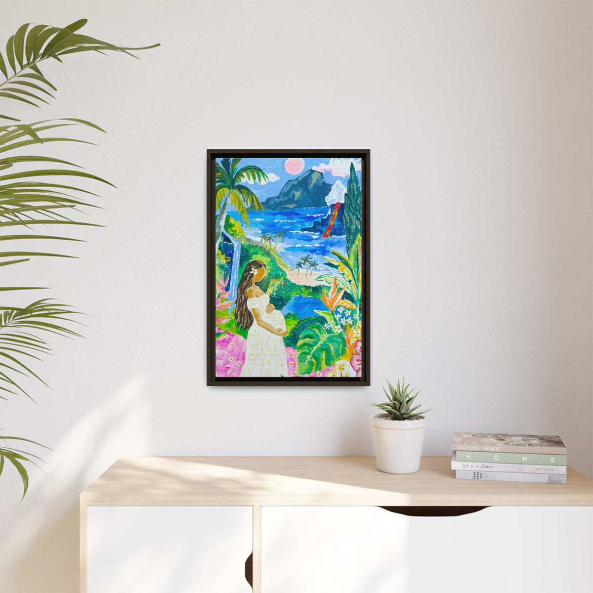 Babymoon in Big Island - Framed Canvas Print