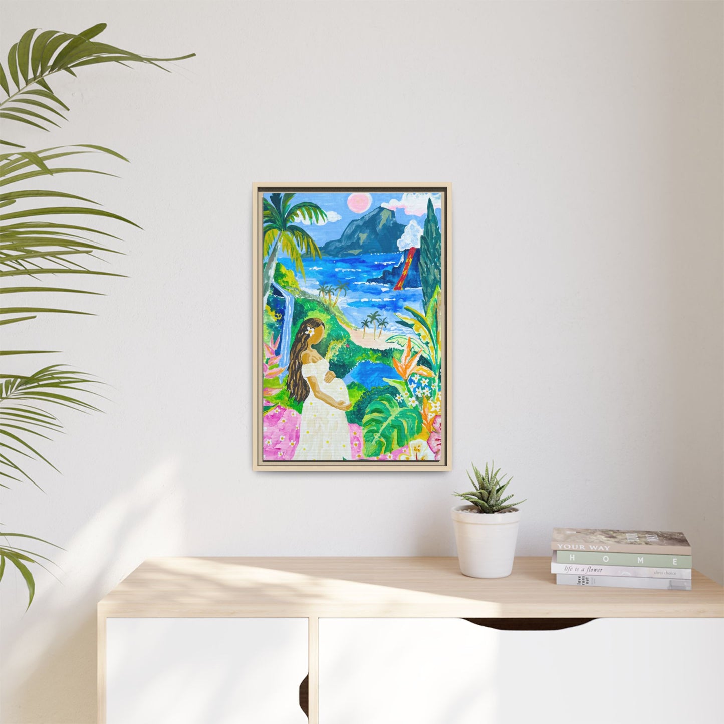 Babymoon in Big Island - Framed Canvas Print