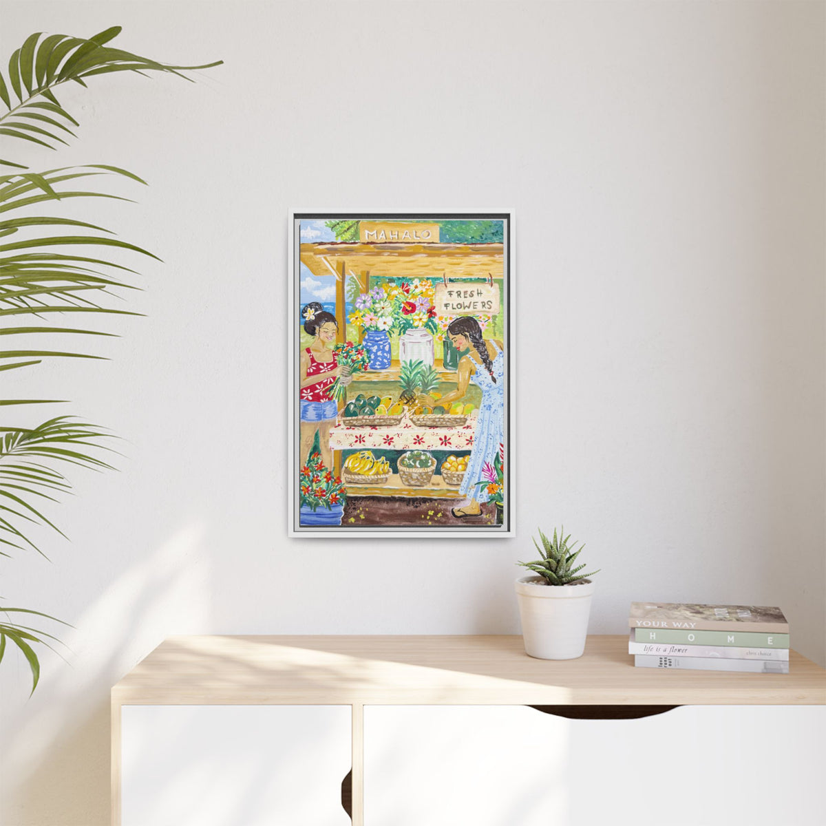 Mahalo Farmstand - Framed Canvas Print
