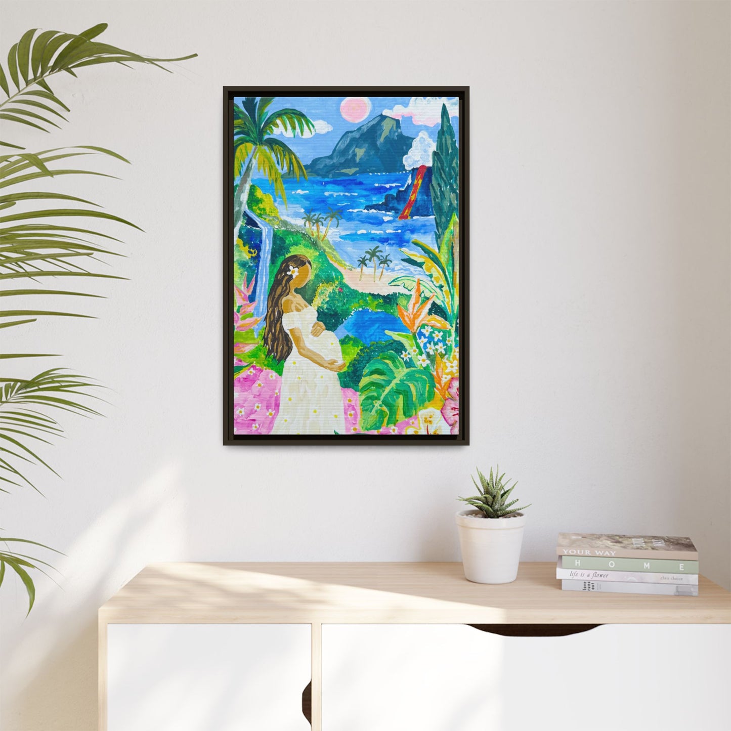 Babymoon in Big Island - Framed Canvas Print