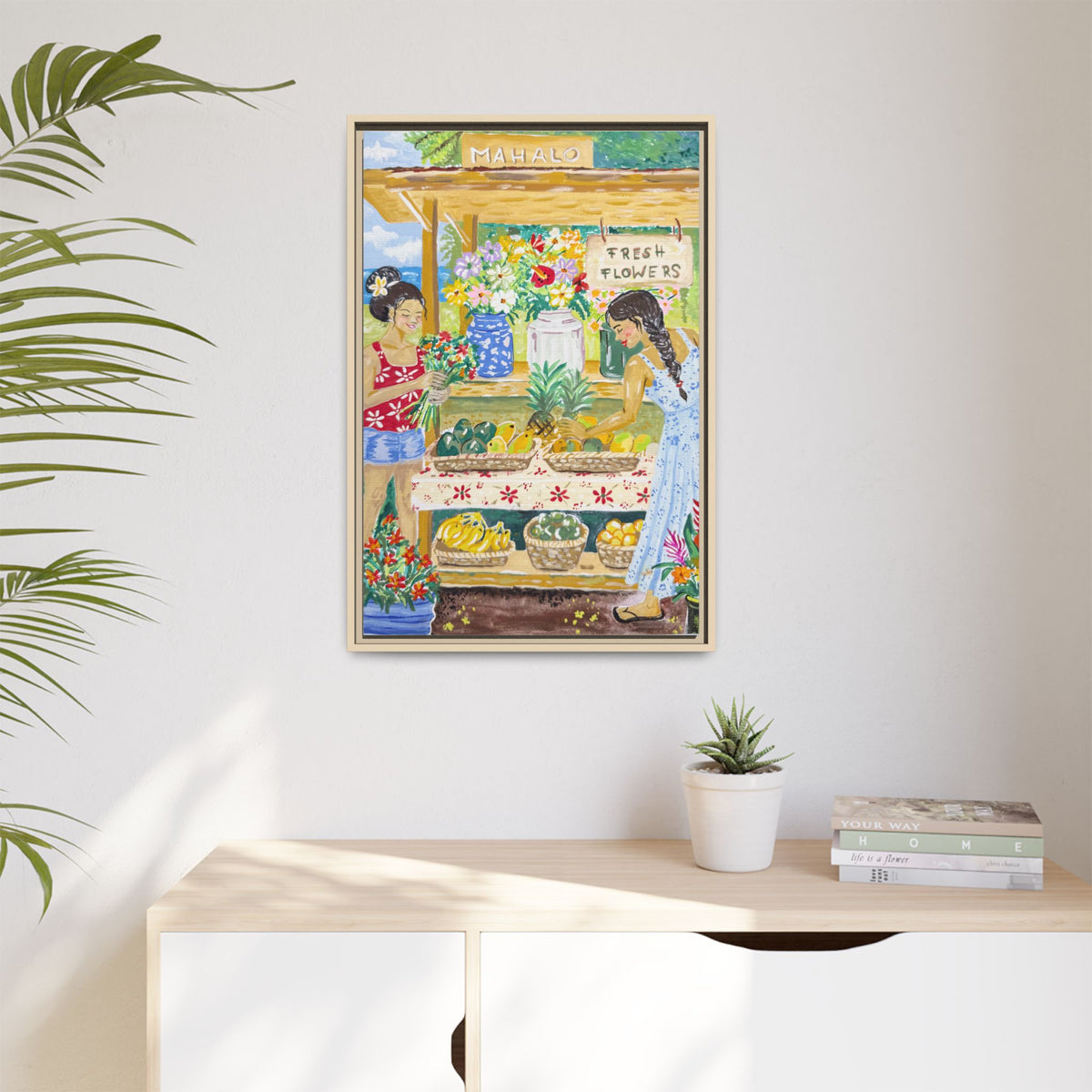 Mahalo Farmstand - Framed Canvas Print