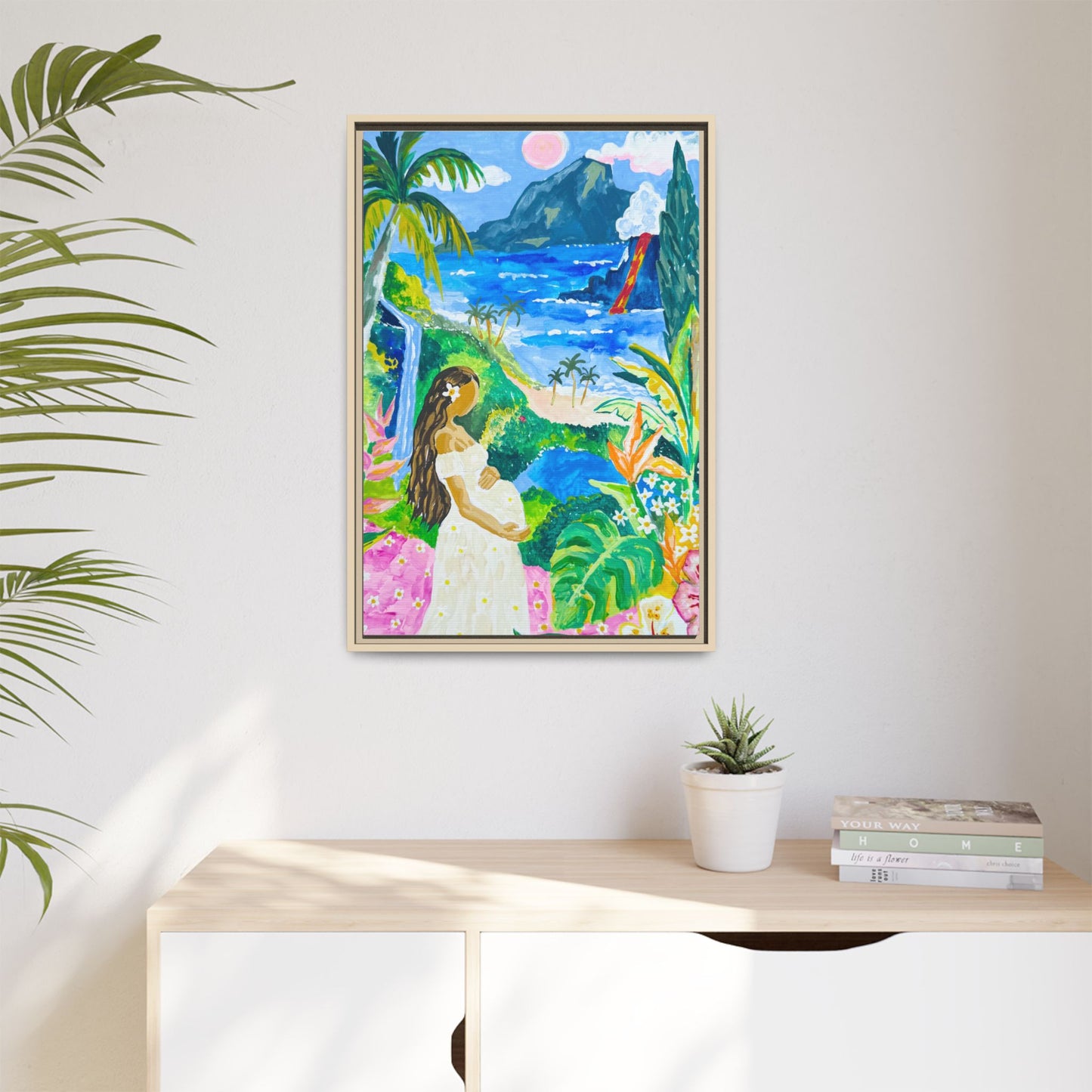 Babymoon in Big Island - Framed Canvas Print