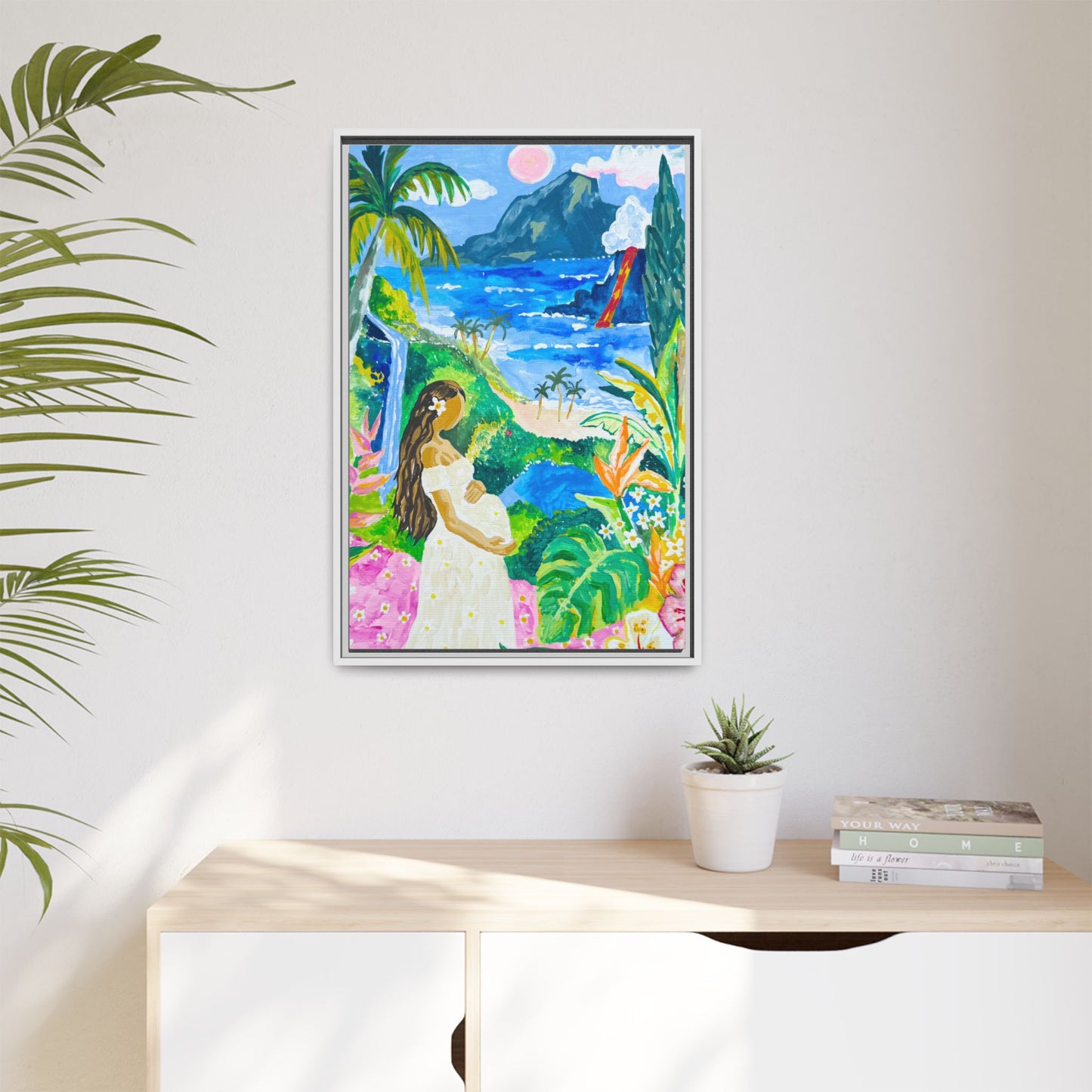 Babymoon in Big Island - Framed Canvas Print