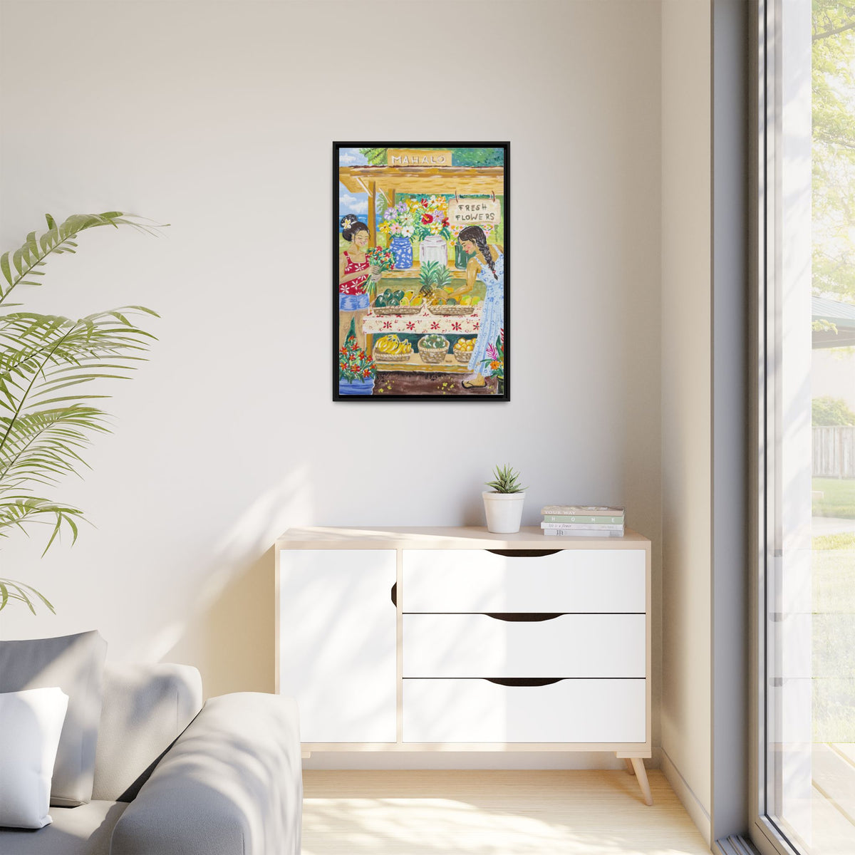Mahalo Farmstand - Framed Canvas Print