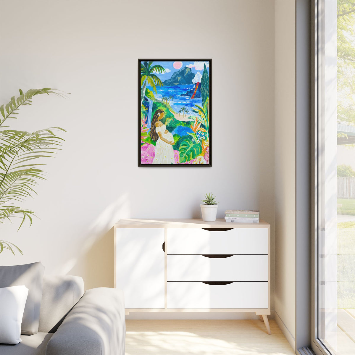 Babymoon in Big Island - Framed Canvas Print
