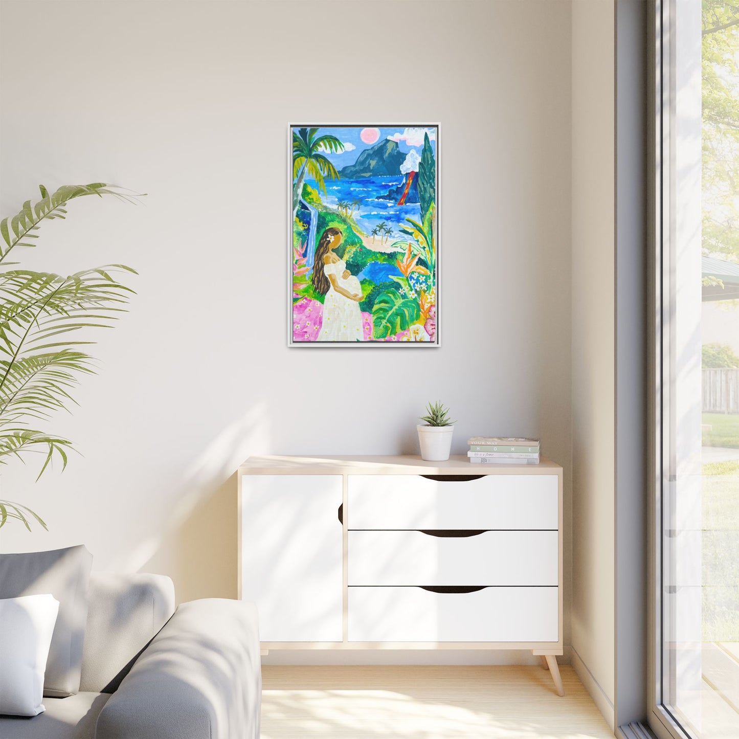 Babymoon in Big Island - Framed Canvas Print