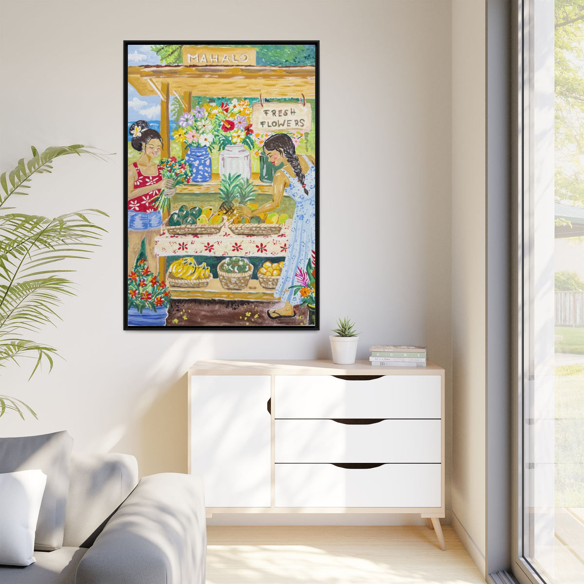 Mahalo Farmstand - Framed Canvas Print