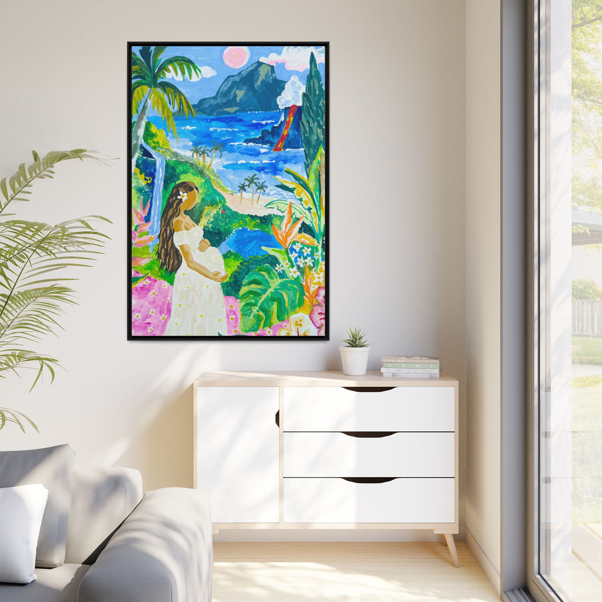 Babymoon in Big Island - Framed Canvas Print