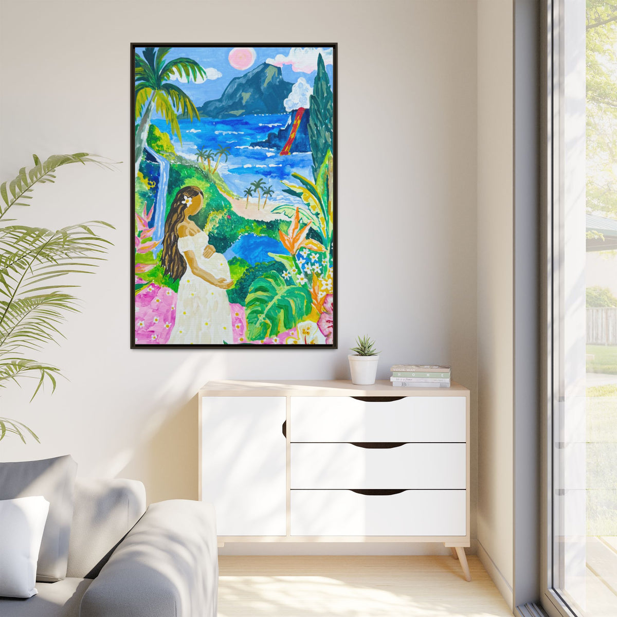 Babymoon in Big Island - Framed Canvas Print