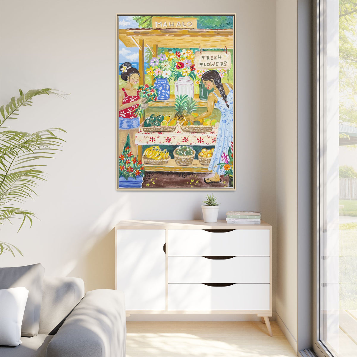 Mahalo Farmstand - Framed Canvas Print