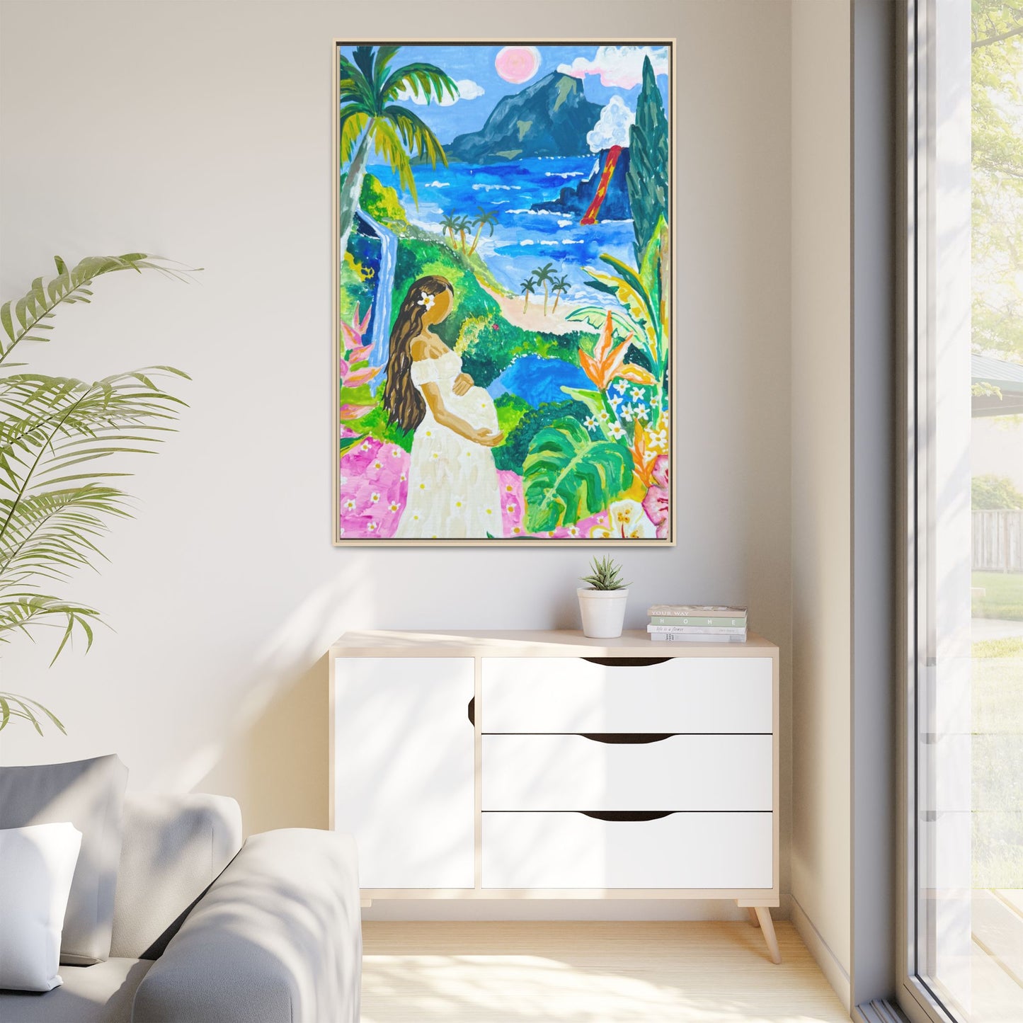 Babymoon in Big Island - Framed Canvas Print