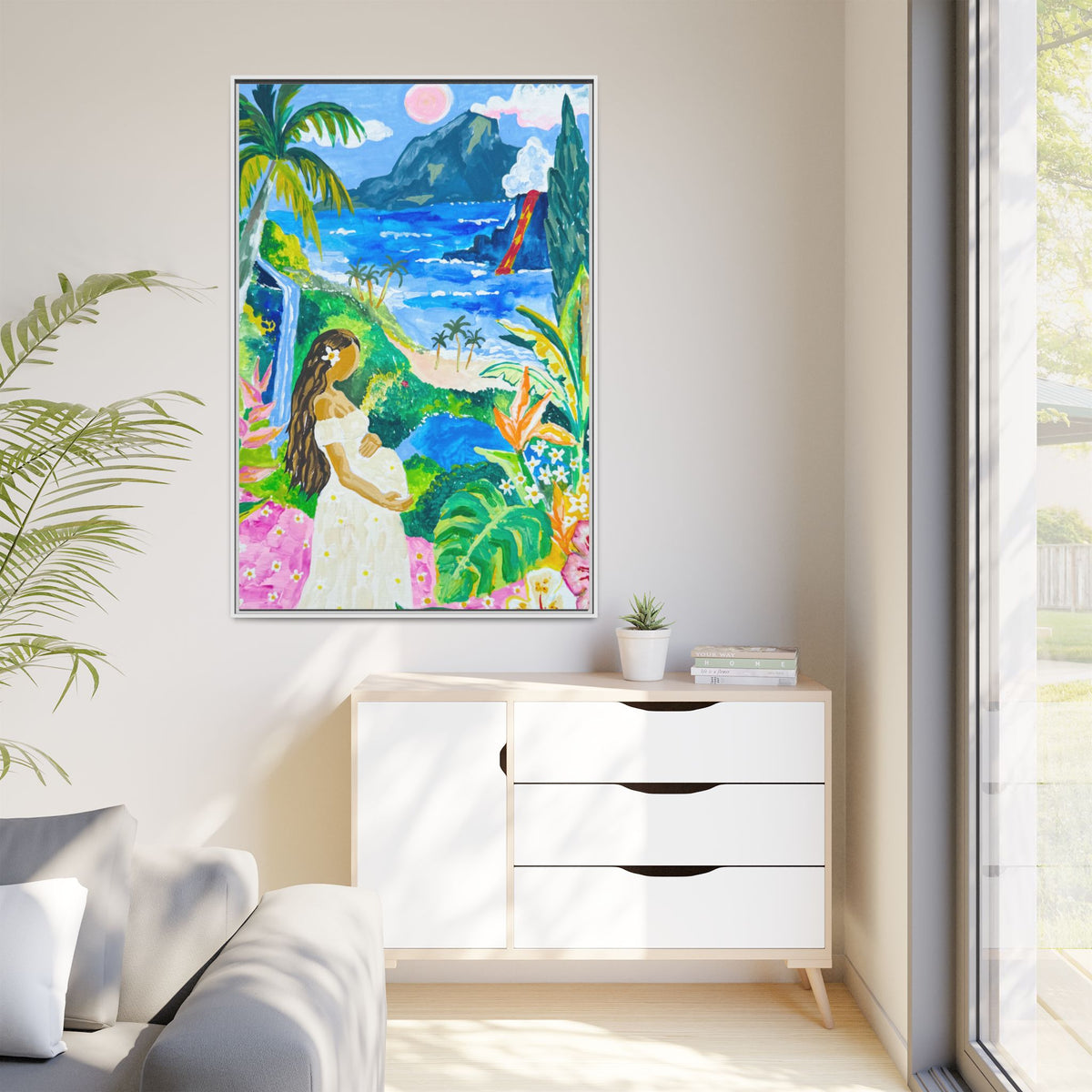 Babymoon in Big Island - Framed Canvas Print