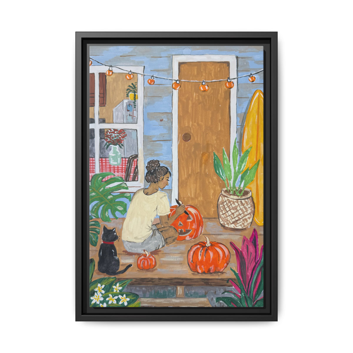 Pumpkin on the Lanai - Matte Canvas Print
