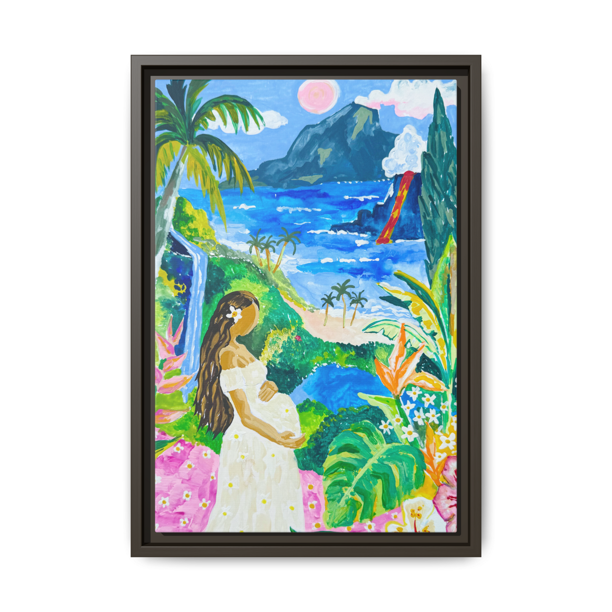 Babymoon in Big Island - Framed Canvas Print