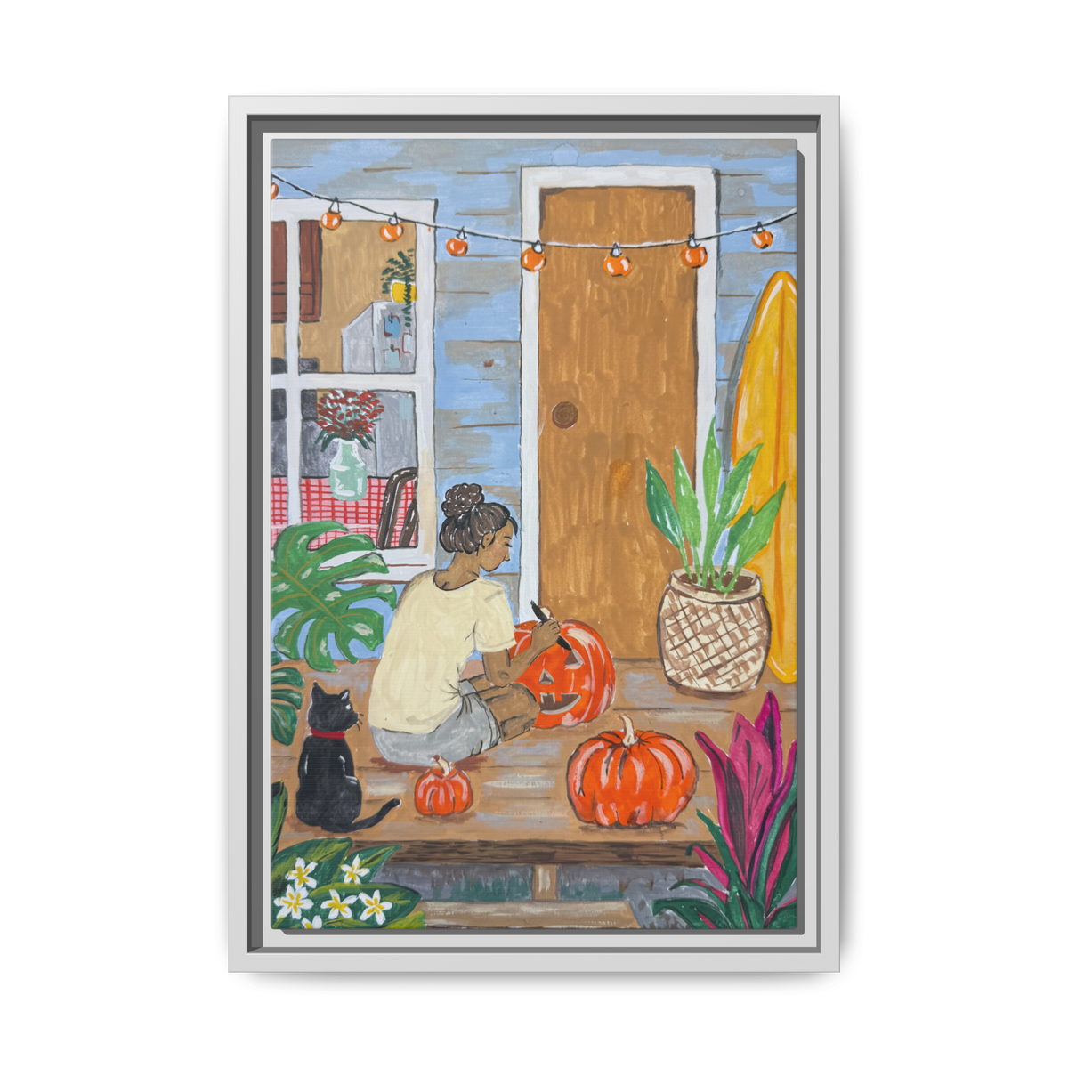 Pumpkin on the Lanai - Matte Canvas Print