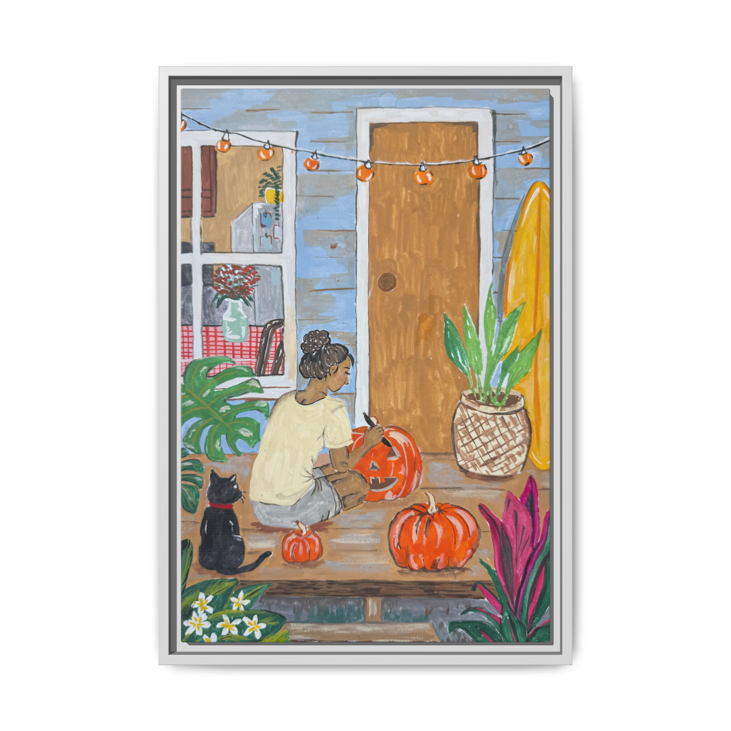 Pumpkin on the Lanai - Matte Canvas Print