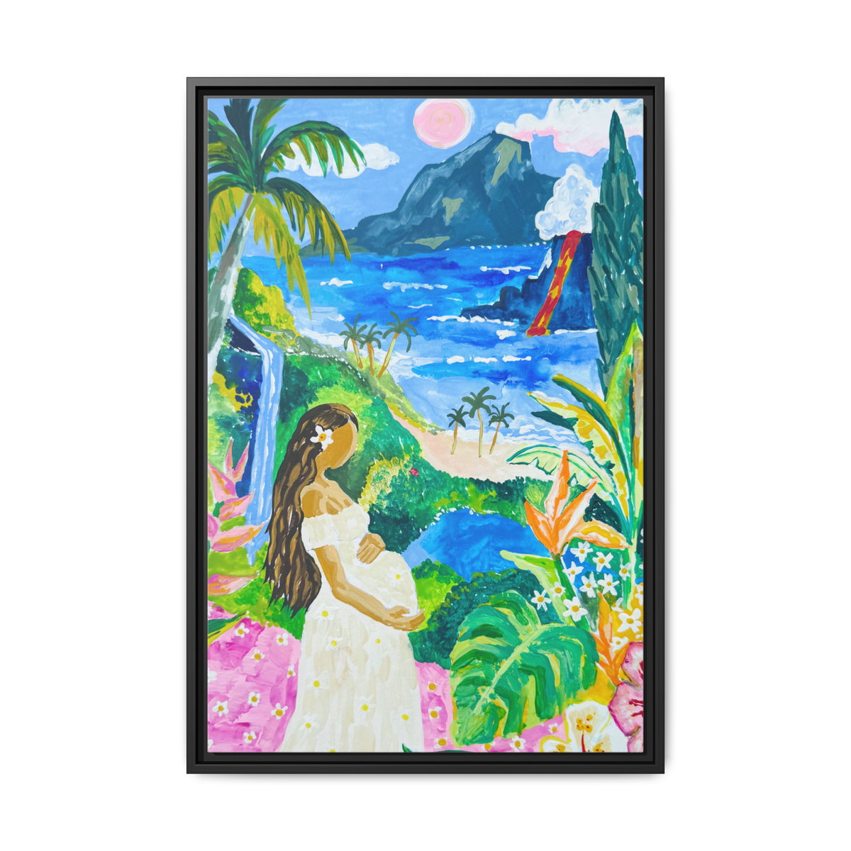 Babymoon in Big Island - Framed Canvas Print
