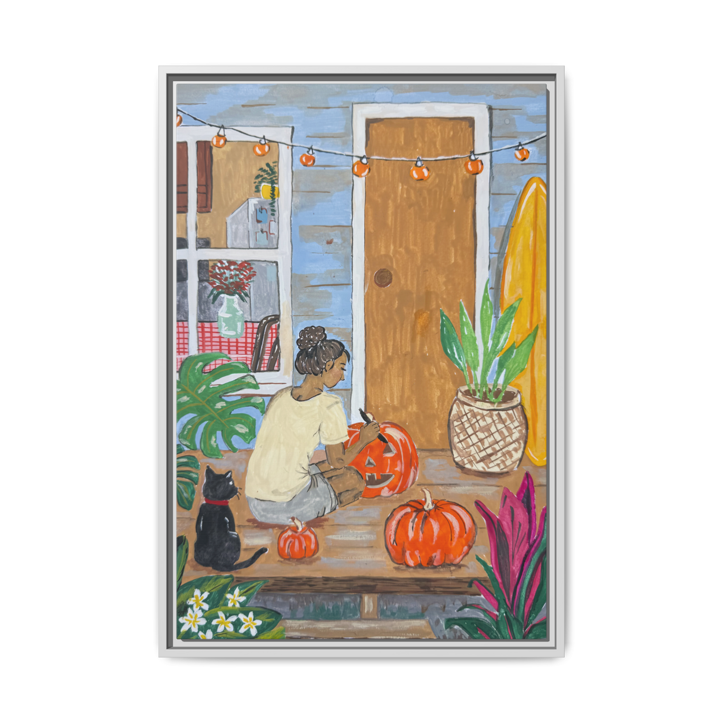 Pumpkin on the Lanai - Matte Canvas Print