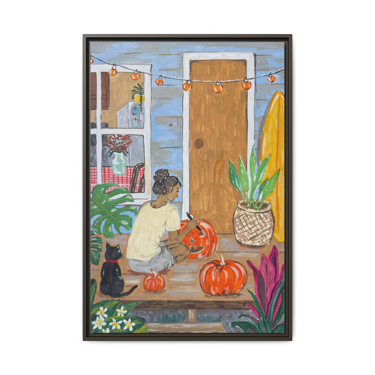 Pumpkin on the Lanai - Matte Canvas Print