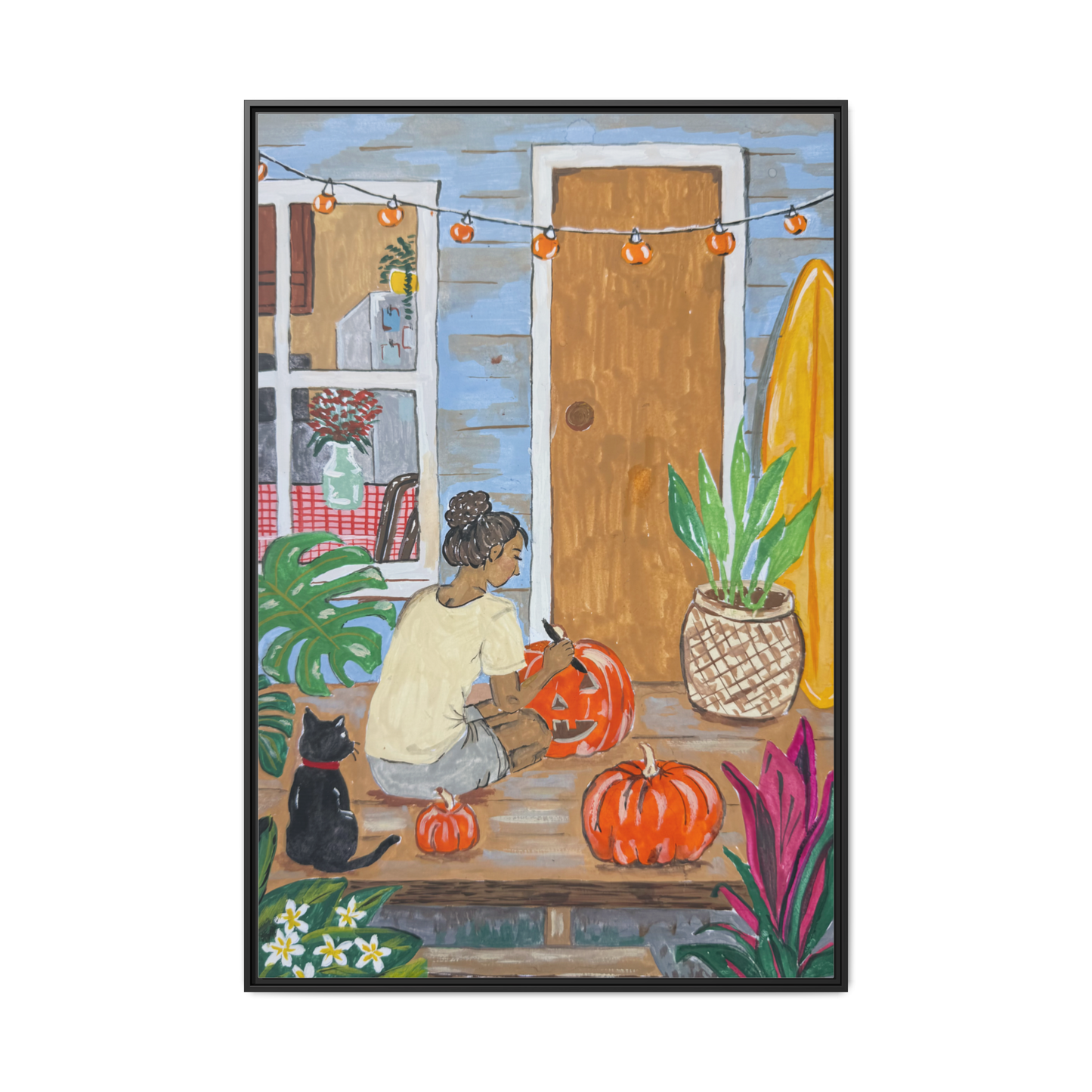 Pumpkin on the Lanai - Matte Canvas Print