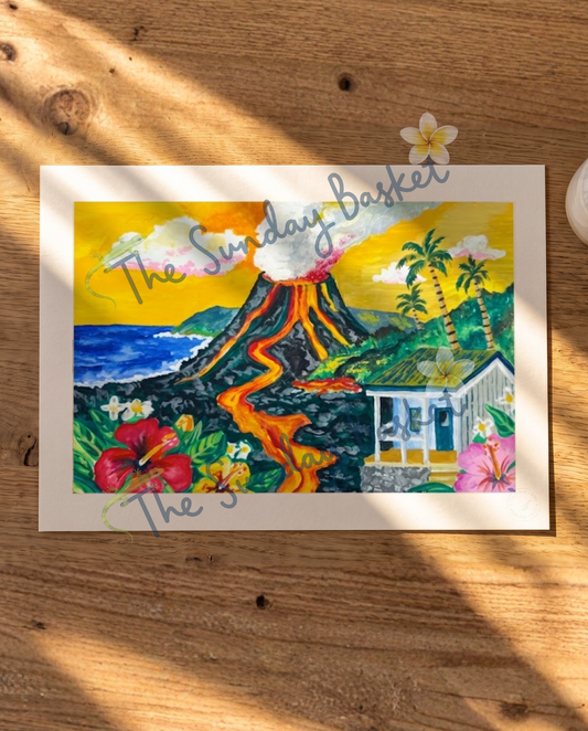 House in Ocean View Unframed Print