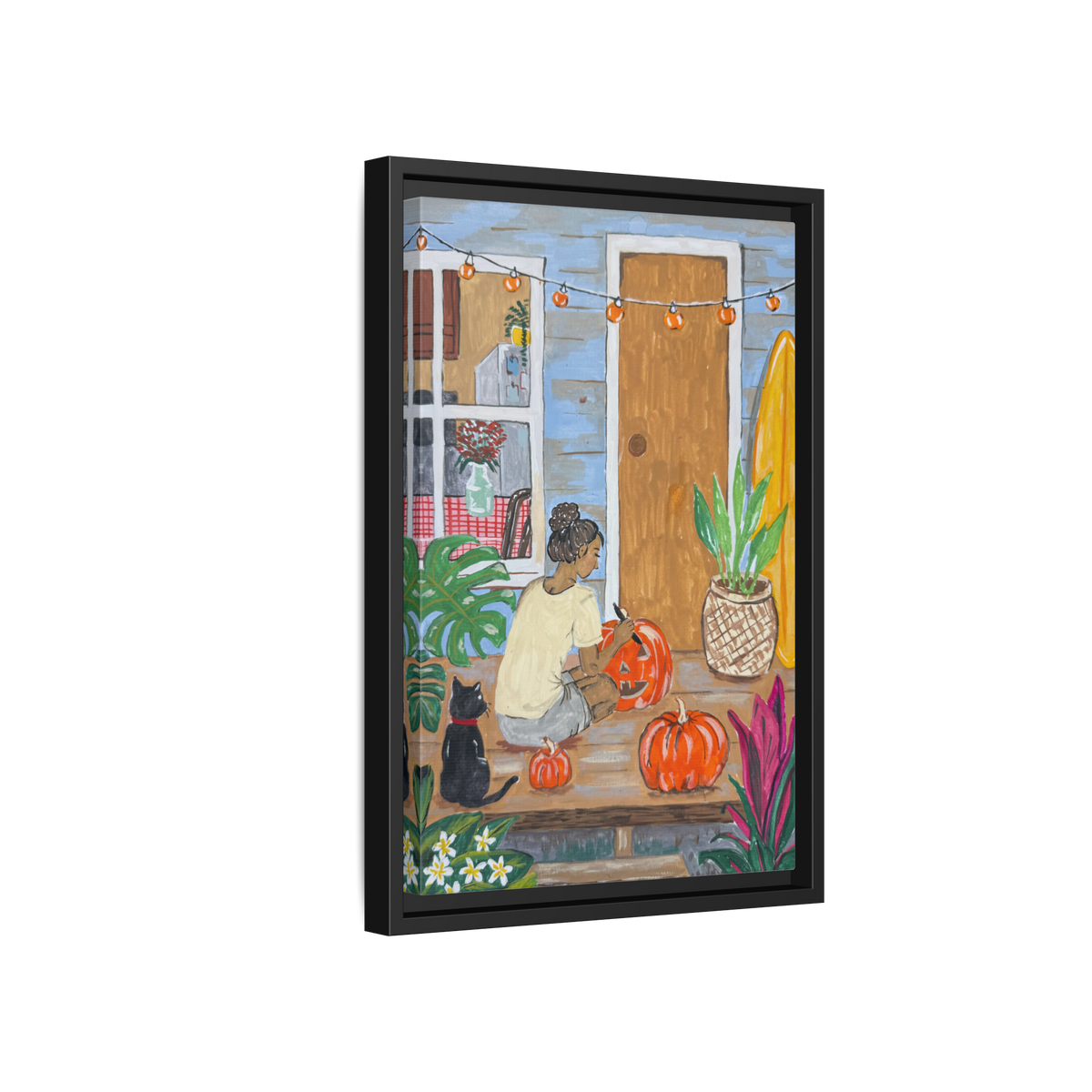 Pumpkin on the Lanai - Matte Canvas Print