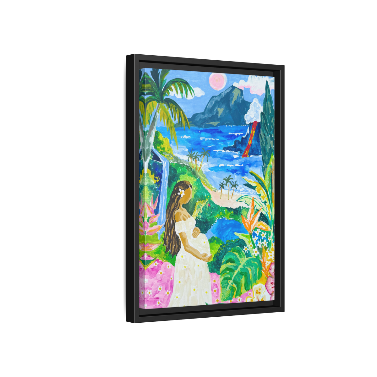 Babymoon in Big Island - Framed Canvas Print