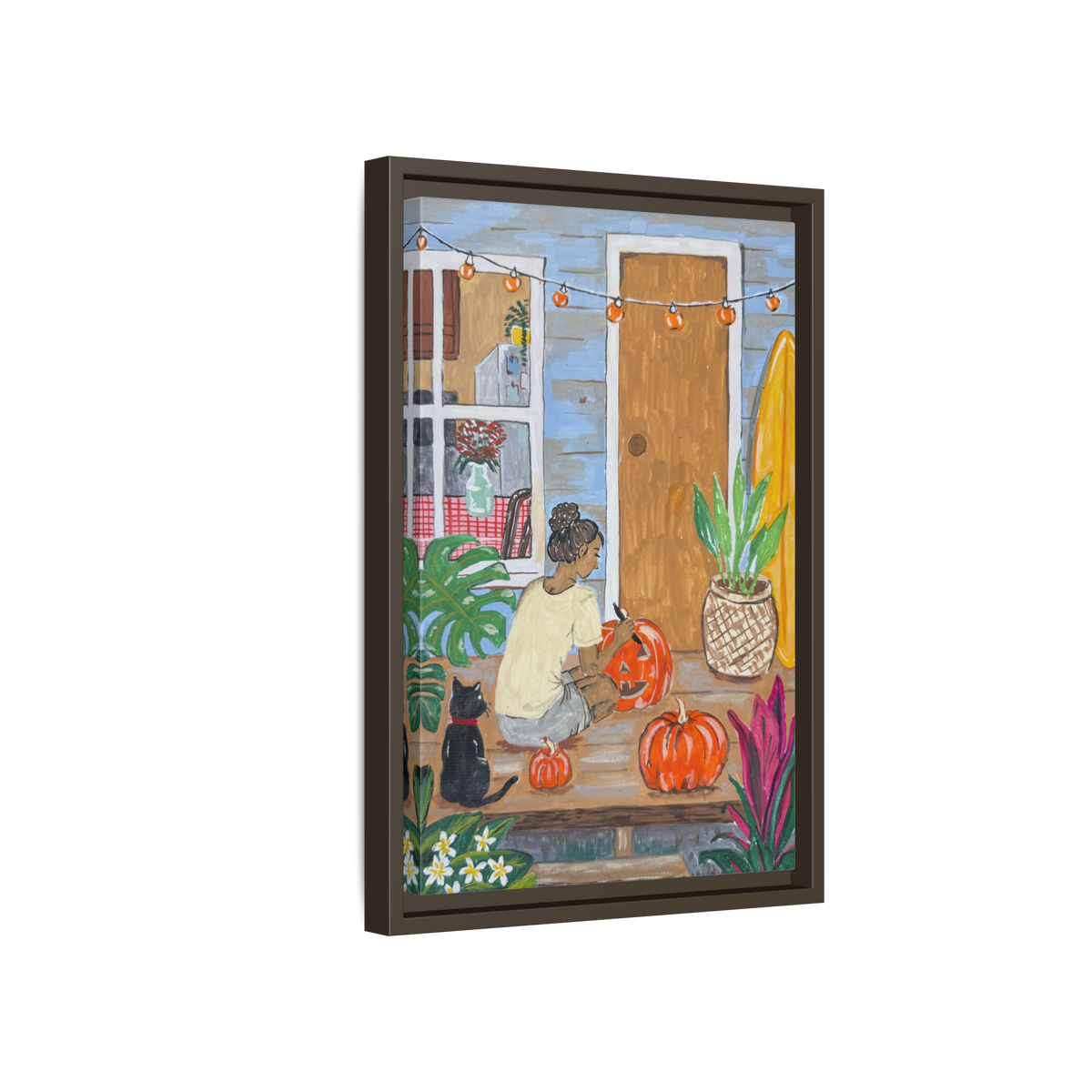 Pumpkin on the Lanai - Matte Canvas Print