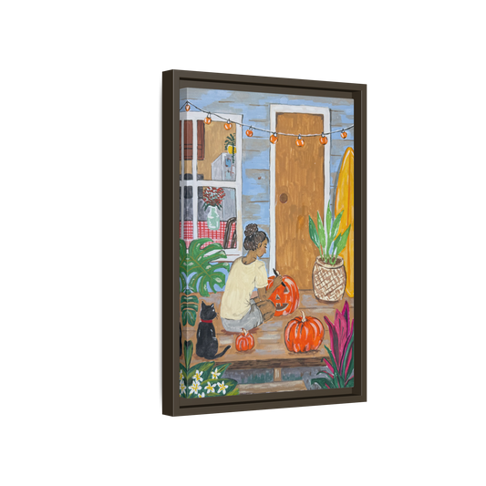 Pumpkin on the Lanai - Matte Canvas Print