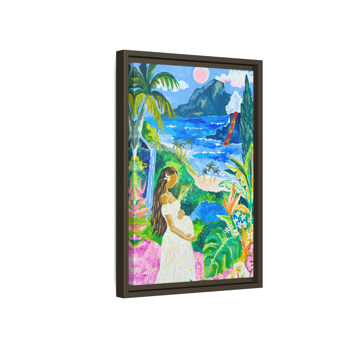 Babymoon in Big Island - Framed Canvas Print