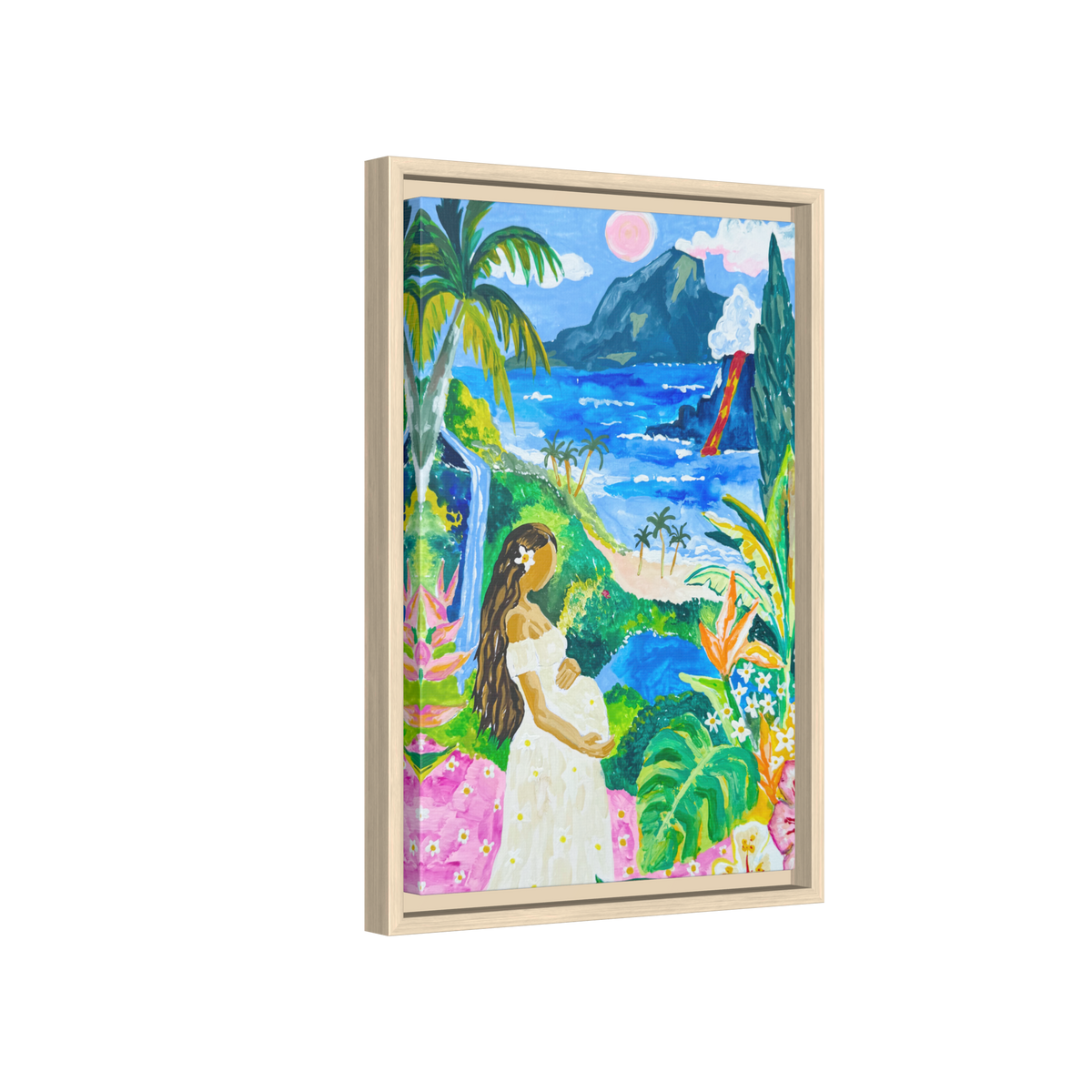 Babymoon in Big Island - Framed Canvas Print
