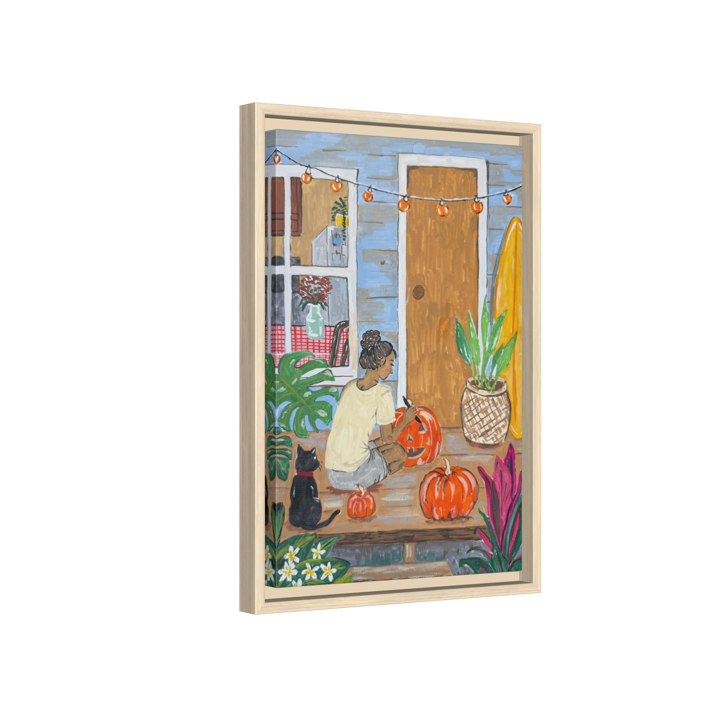 Pumpkin on the Lanai - Matte Canvas Print