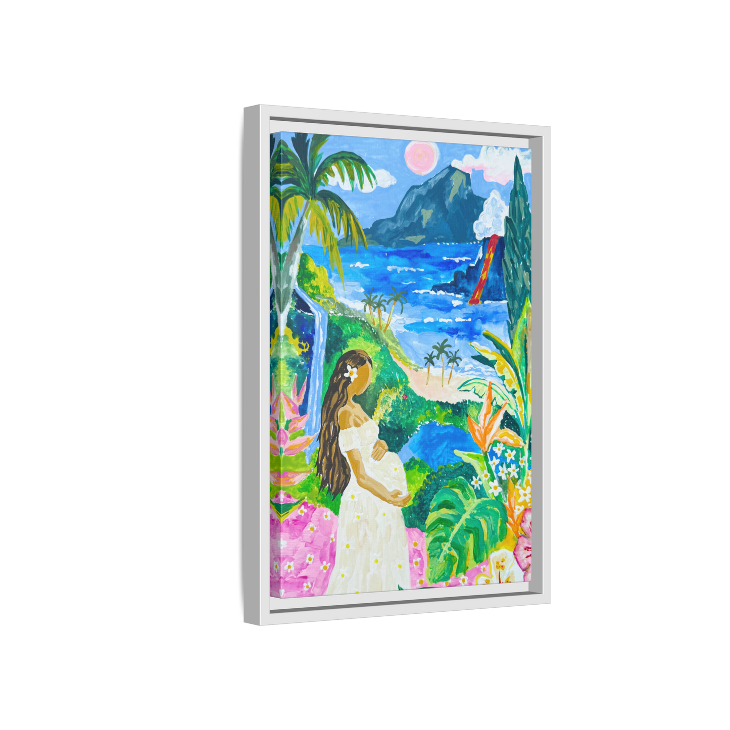 Babymoon in Big Island - Framed Canvas Print
