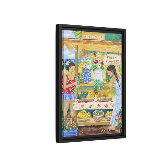 Mahalo Farmstand - Framed Canvas Print