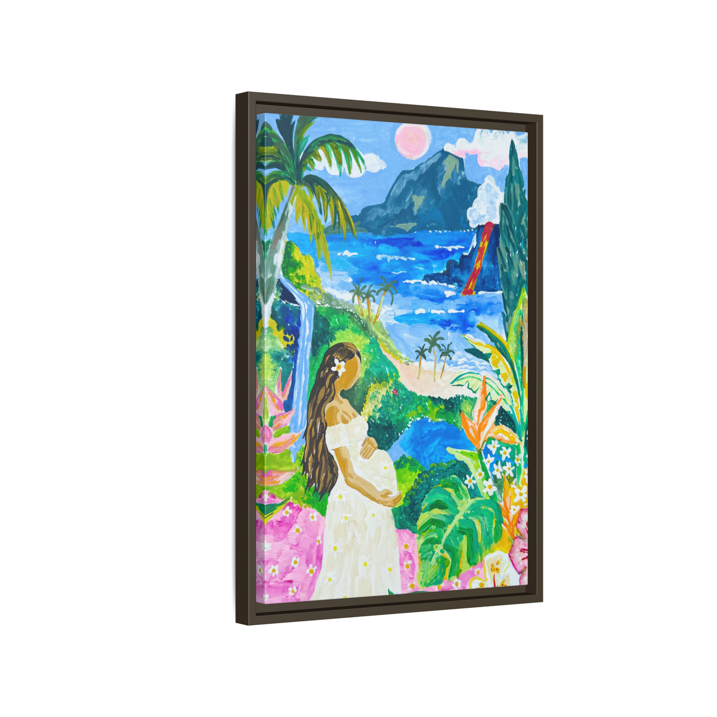 Babymoon in Big Island - Framed Canvas Print