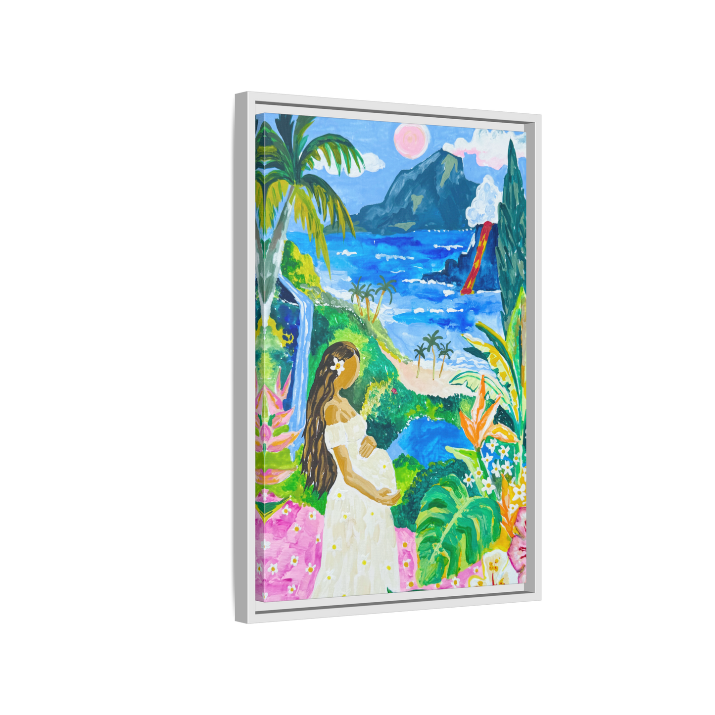 Babymoon in Big Island - Framed Canvas Print