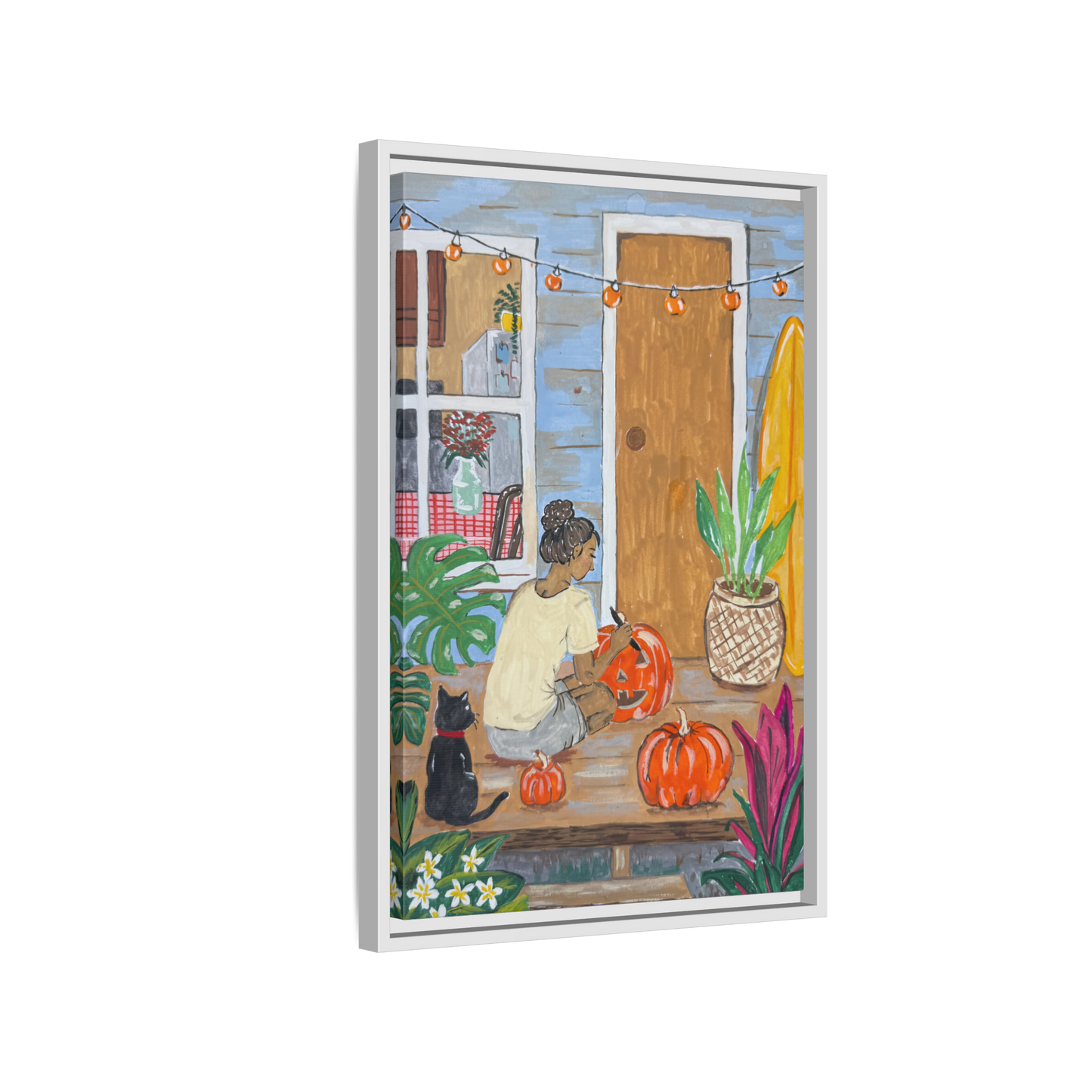 Pumpkin on the Lanai - Matte Canvas Print